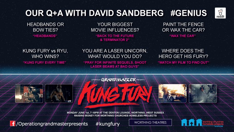 opgrandmaster's tweet photo. Thanks to @laserunicorns for answering our questions a little while ago on the Q+A. Looking forward to #kungfury http://t.co/ZuZKLiv3Ik