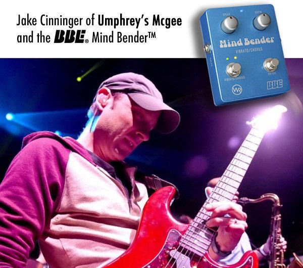 BBESound's tweet photo. Jake Cinninger of @umphreysmcgee loves shaping his sound with the BBE Mind Bender™. Read more: http://t.co/hZGmeGxB4M http://t.co/OQ3YuLC2tP