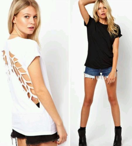 StrutClothing's tweet photo. Loving our cut out "Angel Wings" Tee in Black or White.
£12 &amp; FREE UK POST :)
Get summer ready with Strut Clothing. http://t.co/FkgWz3VLhj