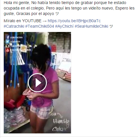 Chiki504's tweet photo. ¿Ya vieron el nuevo video? En Facebook https://t.co/FOSQdb6F2x y en Youtube https://t.co/M3mjZN72pG #SeaHumildeChiki http://t.co/yLJjDo5Oon