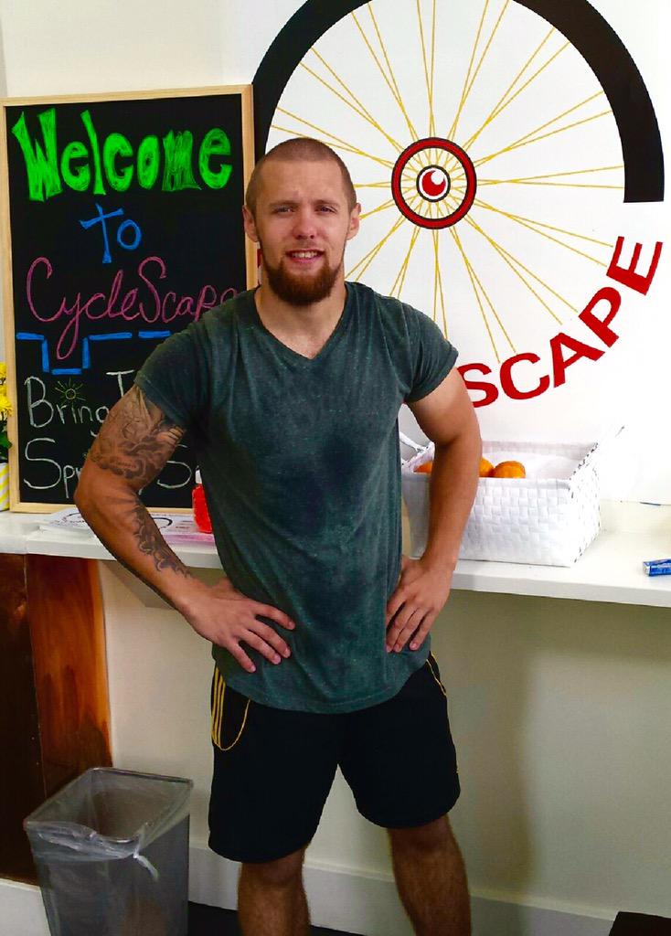 cyclescapewc's tweet image. Hailing from London to #CycleScape. Carl's class will take you from flab to fab! #workout #spinClass #getYourFitOn