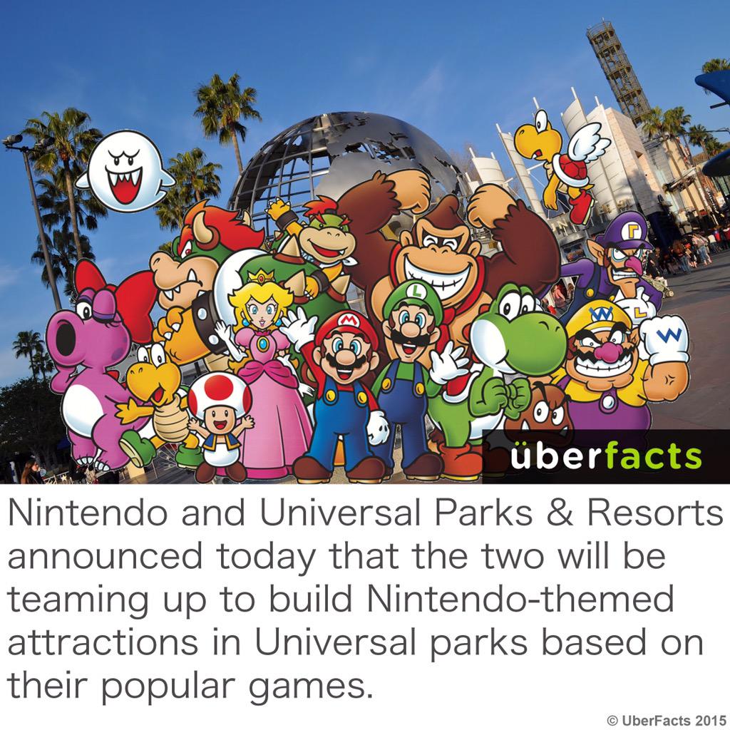 Nintendo and Universal are teaming up to create Nintendo-themed park attractions!