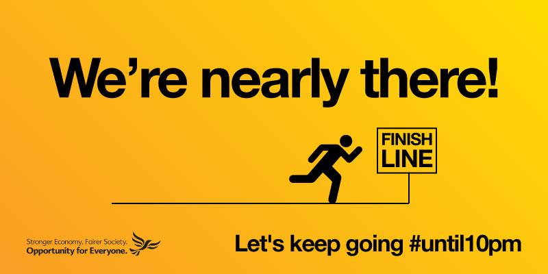 LibDems's tweet photo. We have the most amazing activists. Thanks for all you have done! Less than 1hr to go! #until10pm #GE2015 http://t.co/Sz7zLOjYKv