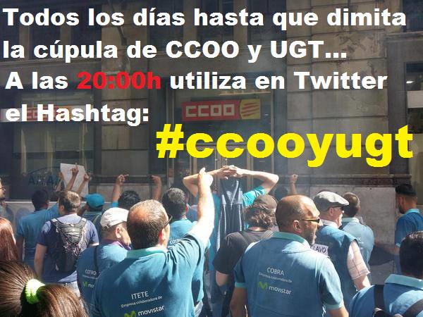 ccooyugtNO's tweet photo. Todos los días a las 20:00h #ccooyugt - @CGTCatalunya @COSnacional @satalmeria @cntbadalona @cobas_ @IntersindicalST http://t.co/Vhfx0U2EN1