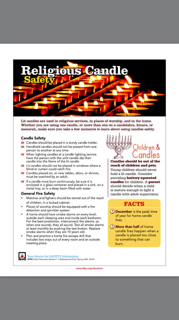 FloridaFireSafe's tweet image. Tips to staying safe with candles, especially during the holidays👍🏼