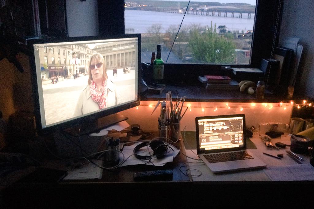rich_cahill's tweet image. Editing setup for the finishing touches to @_ShareSquare's #YIC15 entry. #Dundee