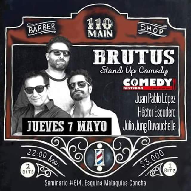 comedyrestobar's tweet photo. Hoy jueves 7!!   se presentan los amigos de @somosbrutus!  #Brutus!  en el comedy!  los esperamos. http://t.co/BP5vwqPNCn