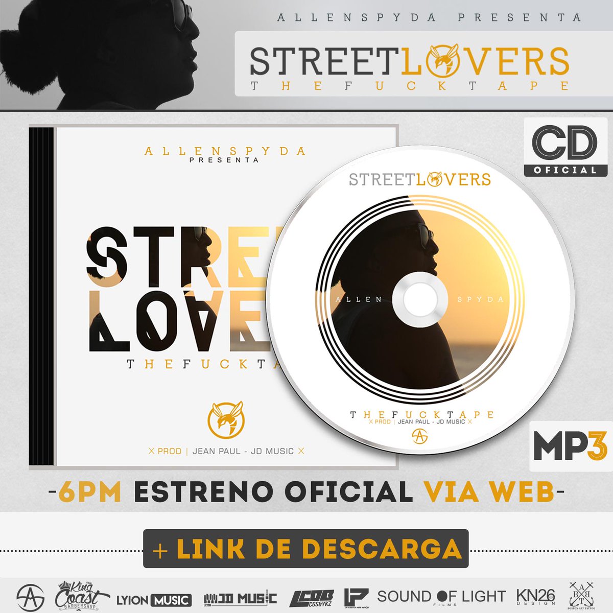 #INFO Hoy 6PM Estreno Oficial Via Web Del Álbum #StreetLovers <a href="/AllenSpyda/">LA  A  MAYÙSCULA!</a> Esperalo Via <a href="/Killa_FlowMusic/">Killa Flow Music</a> <a href="/Kn26Design/">Kevin Nahyr #KN26</a>