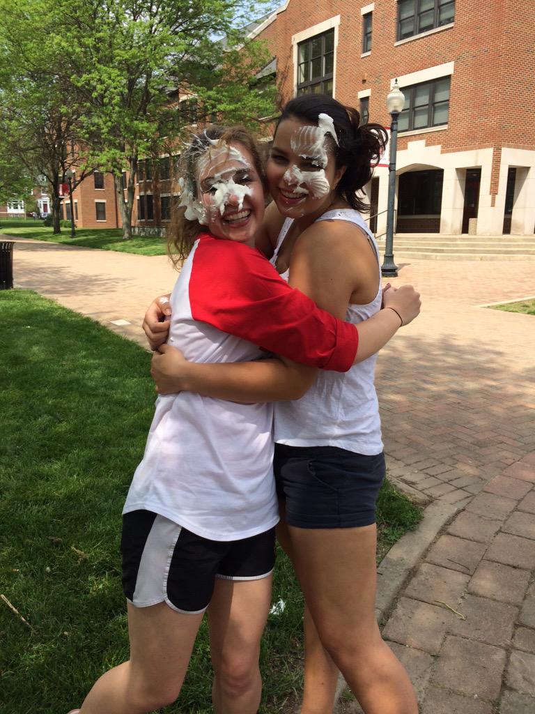 RTFCharity's tweet photo. To the face! @ADPiWittenberg's Pie a Pie was a huge success for a great cause! http://t.co/BtWbtPfXUL #fundraising