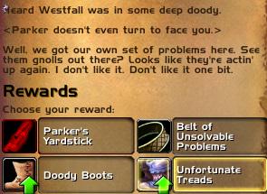 Chungaze's tweet image. lol check out the item names! oh man #Warcraft #doody #unsolvableproblems
