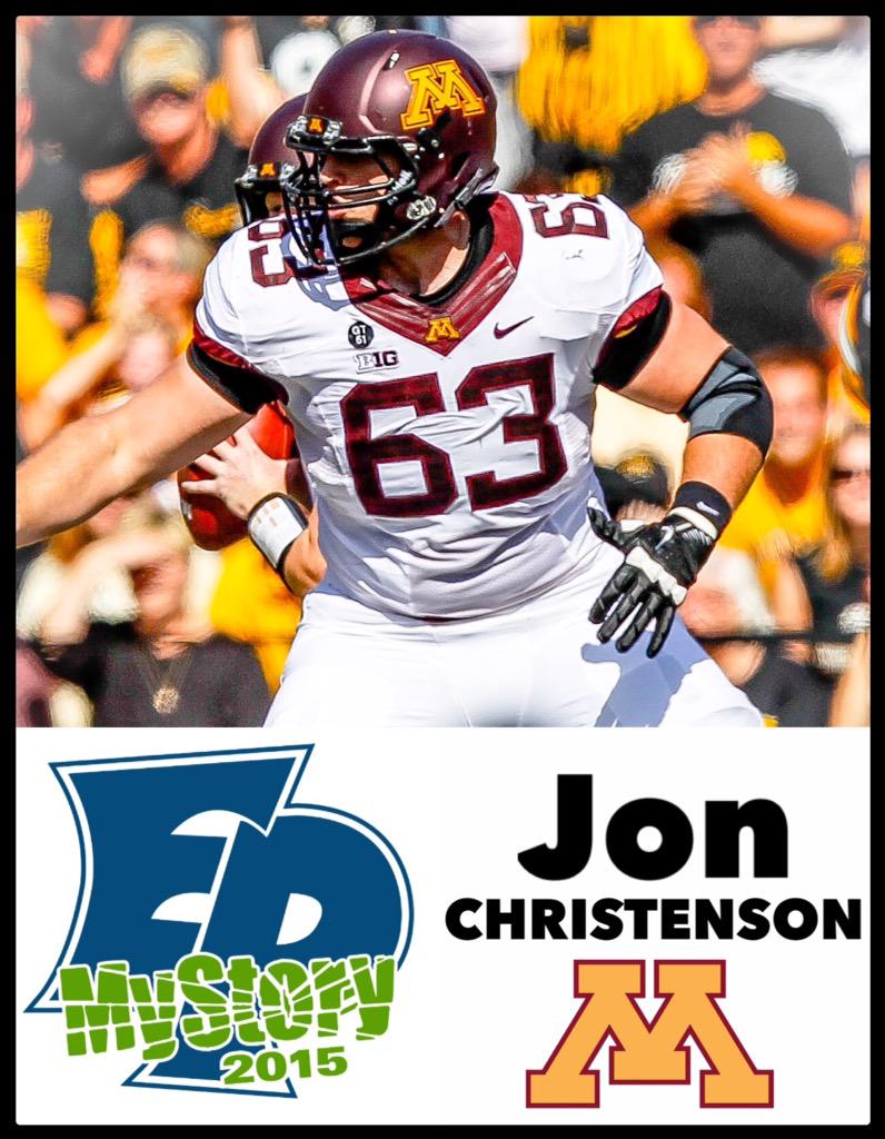 EPMyStory2016's tweet photo. Come next Friday at 7:30 pm &amp; hear from one of your own Gopher football players, Jon Christenson! #May15 #Auditorium http://t.co/qSAn7rUKNW