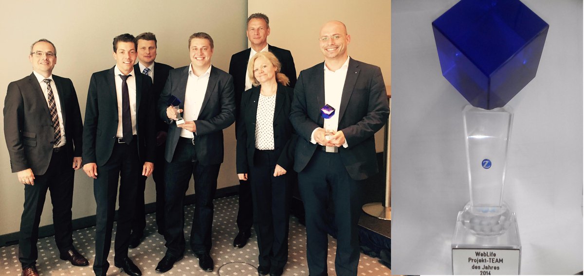 markusklinki's tweet photo. Zurich Blue Diamond Trophy handed over by the Chief Operating Officer for remarkable project success (WebLife). http://t.co/OuZQheRqsc