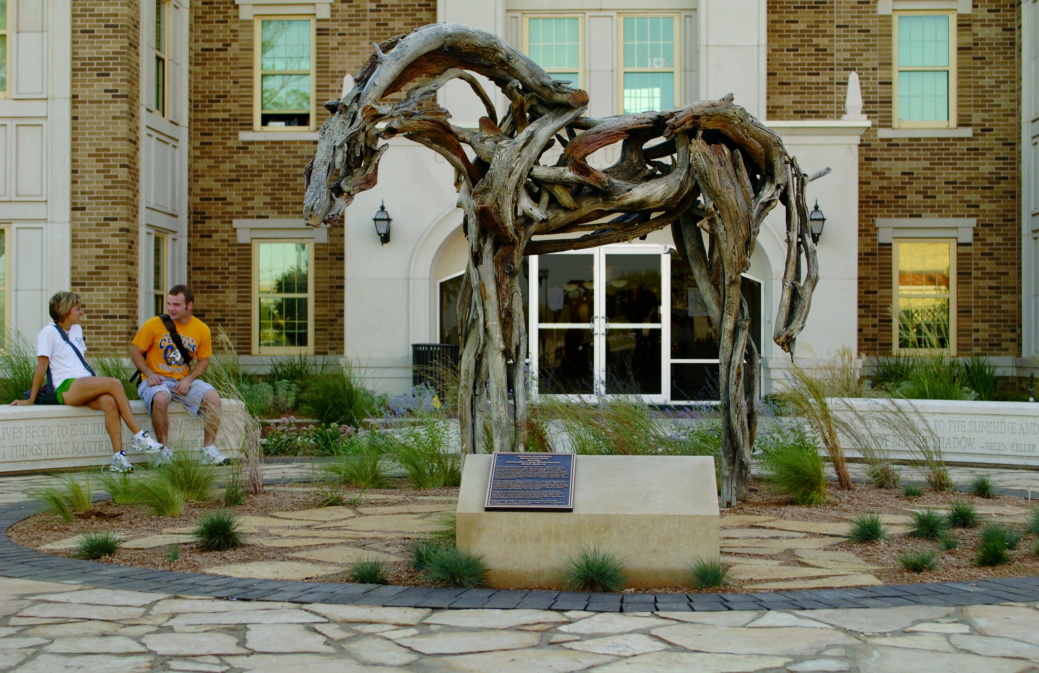 Happy birthday to Deborah Butterfield! This is \"Wind River\" in front of Murray Hall at 