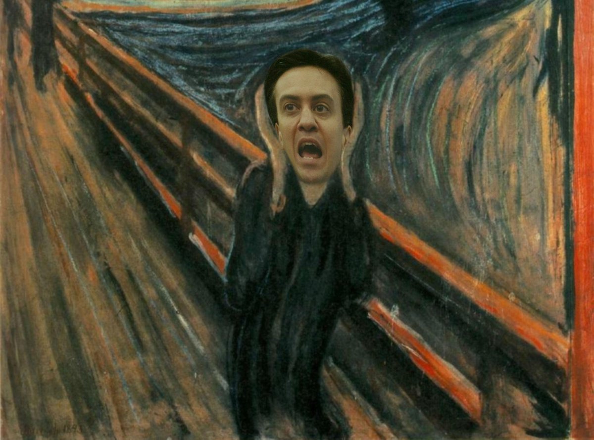 GeneralBoles's tweet photo. Miliband's just seen the #ExitPolls #Labour http://t.co/bHuDC8lL6C