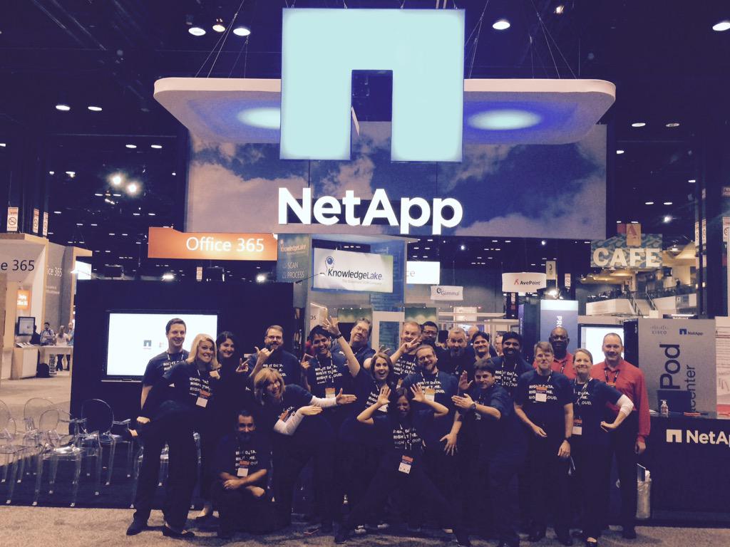 MadelineG331's tweet photo. #MSIgnite is a wrap! This team rocked it!! #NetAppMSIgnite #proudteam #happycustomers #datafabric http://t.co/2BN3vTVtdo