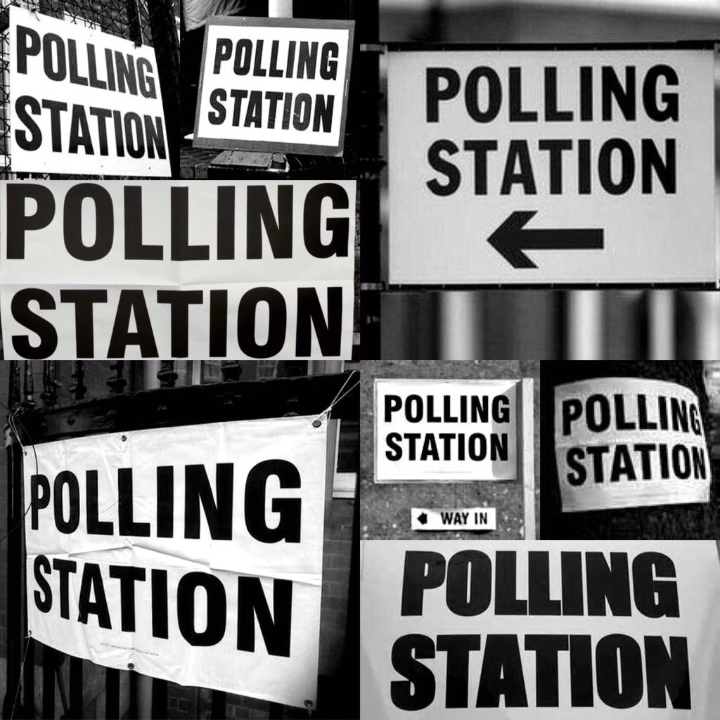 _MLA's tweet photo. Polling Station

Uppercase
Condensed San Serif
Two lines
Justified or Centred
Black on White
Landscape http://t.co/KI9syW8kpX
