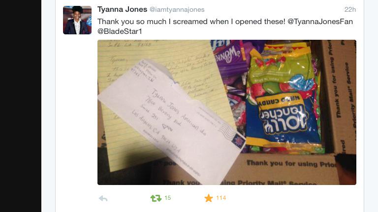 TyannaJonesFan's tweet photo. Ahhhhh so happy Tyanna got my letter!!!!!!!!!!!!!! THANKS SO MUCH FOR INSPIRING!!!!! ❤️😭 @iamtyannajones 💛💘🎤👑💋💕😍☺️💚😊 http://t.co/vBIh9Y0k0J