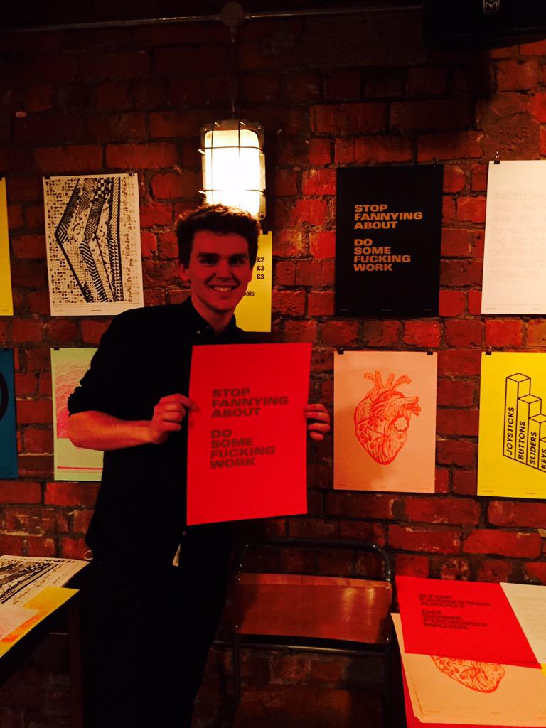 preprintfair's tweet photo. Top night! Thanks to everybody who came. #preprintfair #pintsandprints @KosmonautMCR @GFSmithpapers @FredAldous http://t.co/q8rOHLoLYi