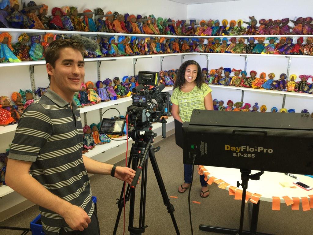 SilverCreekLA's tweet photo. SCLA Alum @Trenton_Hoshiko helping @RoomforDolls on a short video on her project! #BringBackOurGirls @sclacapstone http://t.co/WJPHJzAoLr
