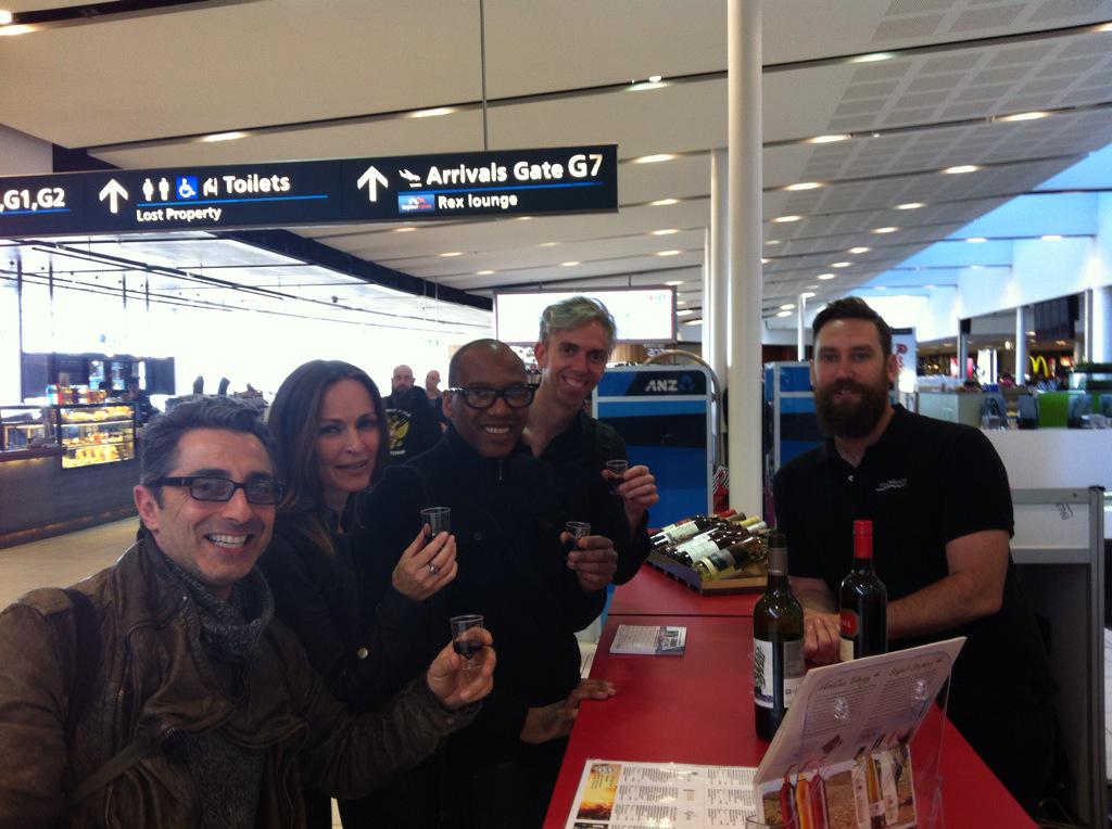 Sharon_Corr's tweet photo. Tour is soo tough - gd job we r in training! Wine tasting Sydney airport!! #thesamesun http://t.co/UyKY0pvG7W