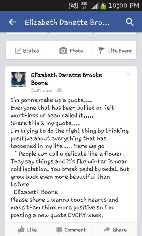 Come on I'm trying to help. God knows I wish somebody would have me.💕
Re tweet for anti-bullying.
FOLLOW ME💗💗💗💞
