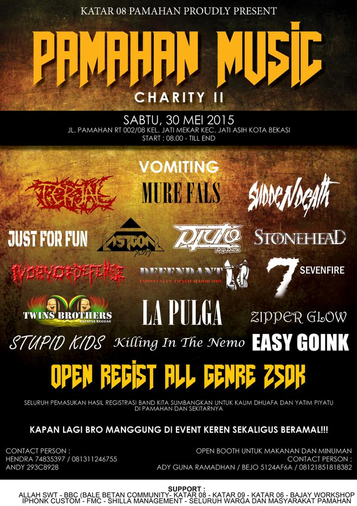pamahan music charity #2 with @LGP_ID @suddendeath_13 <a href="/TERJAL_DM/">TERJAL DEATH METAL</a> <a href="/PlutoRaprock/">plutoRaprock</a>  and more,, open regist band all genr