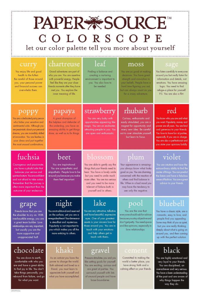 posibeaver's tweet photo. a color chart personality analyzer!! which colors do you like? http://t.co/lbN4b2Kwfz