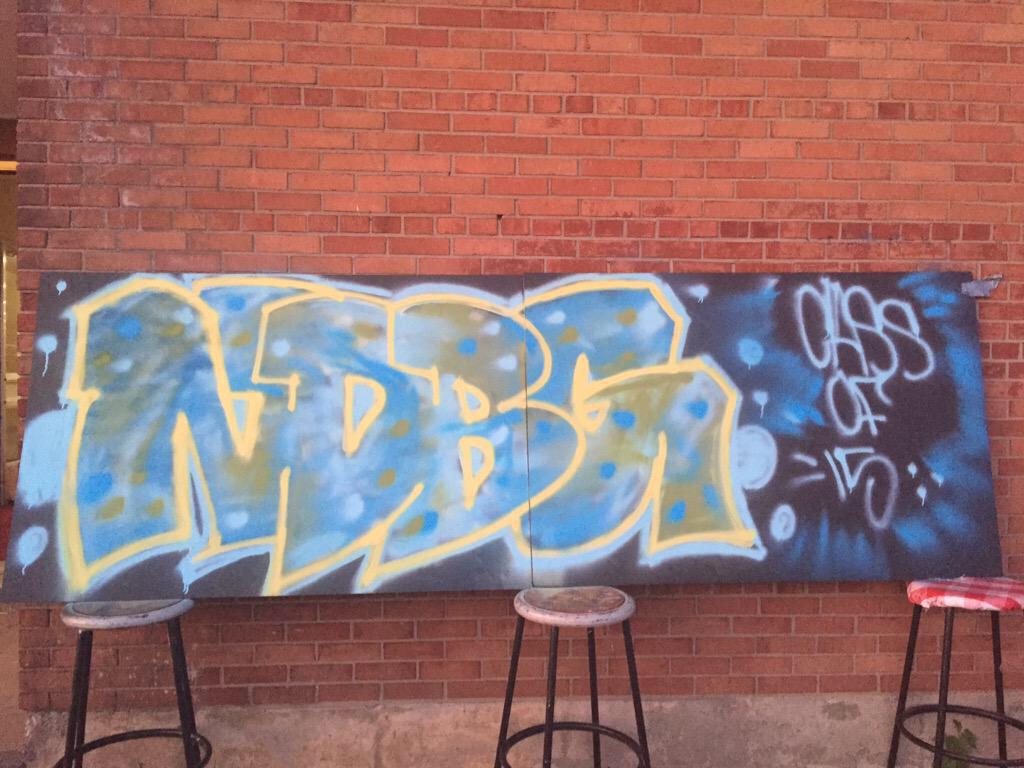 Comps_NDBG's tweet photo. "Great job to everyone who participated in the talent show! This sign came out awesome!" http://t.co/MXzYXV2oYC