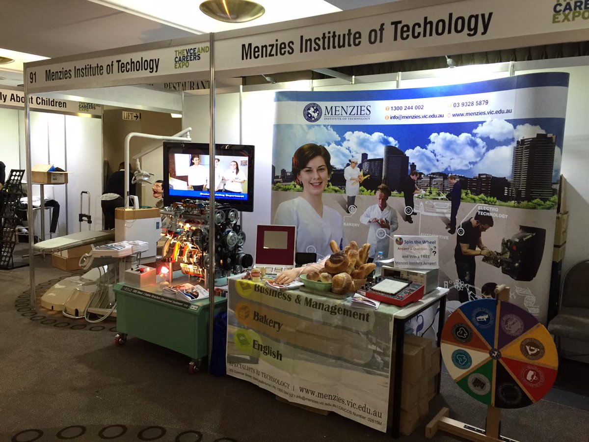 Were at the #VCEandCareersExpo today until Sunday! Come try your luck to win a Menzies Jumper!#InItToWinIt #HaveAPlan