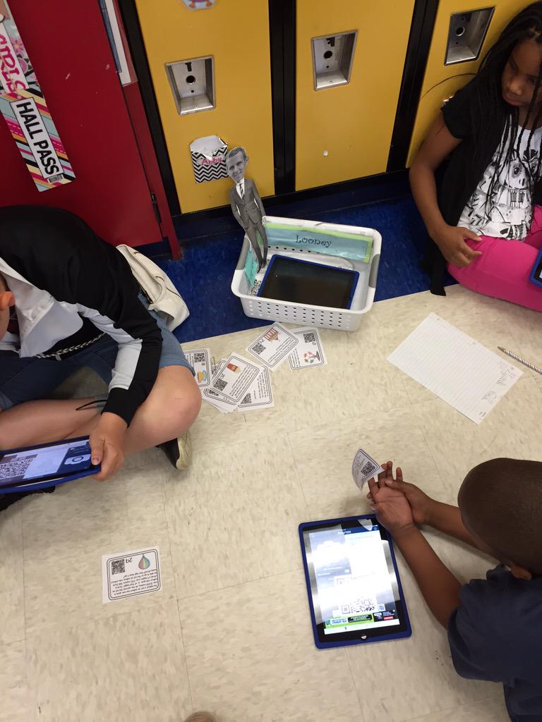 jnlooney's tweet photo. Flat Massey using QR codes! #flatmassey #hesharvest #mathcenters http://t.co/0X6PyNa6Mf