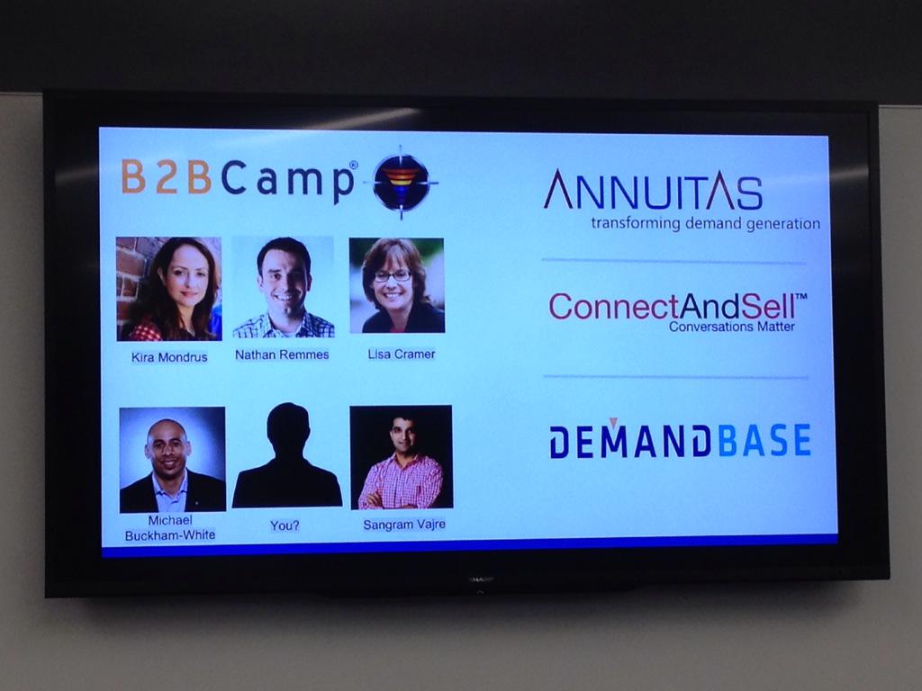 abneedles's tweet photo. Great #b2bcamp panelists at the UnMeetup. #b2b #marketing http://t.co/XmUqgaOQhW