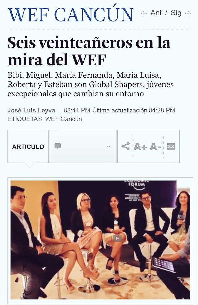 fer_gandara's tweet photo. Seis veinteañeros en la mira del @wef. Vía @ElFinanciero_Mx @GlobalShapers http://t.co/ZslyAdVUjW #ShapersLA #la15 http://t.co/1TwN30qi6B
