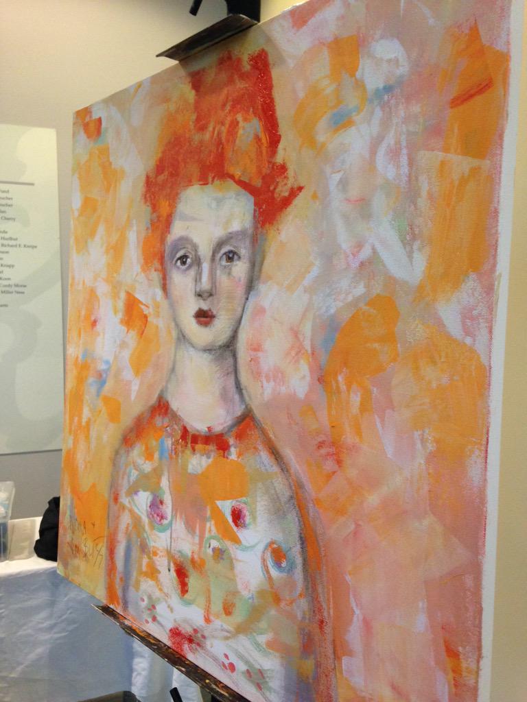 MAG_Rochester's tweet photo. #BLISS the finished work. #interactivepainting bid on it tomorrow at Listen To Your Mother at MAG #LTYM http://t.co/XbfJWW2l2v