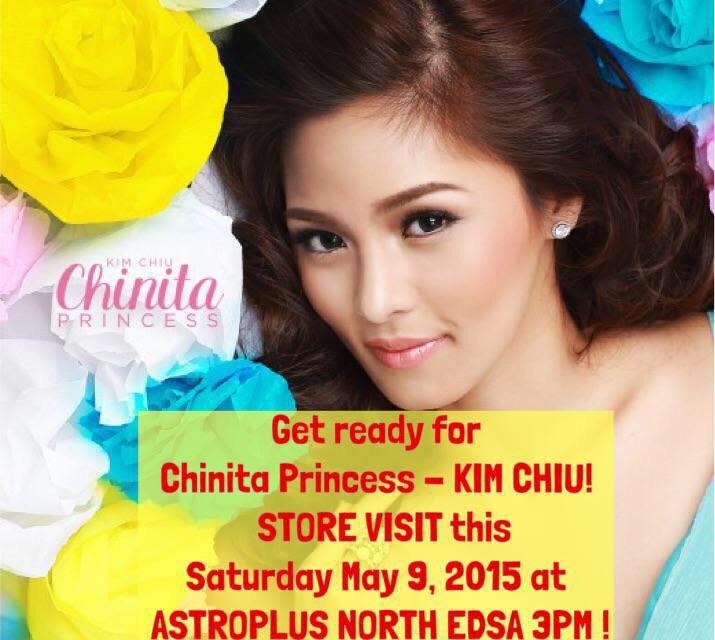 Astroplus1's tweet photo. Get ready for Chinita Princess - KIM CHIU!  STORE VISIT this Saturday May 9, 2015 at ASTROPLUS NORTH EDSA 3PM ! http://t.co/RHKk2Nkhhd