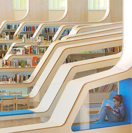 brainerdlibrary's tweet photo. Today in 'awesome libraries': The unique interior of the Vennesla Library and Culture House in Vest-Agder, Norway. http://t.co/pRyDNvnkdn
