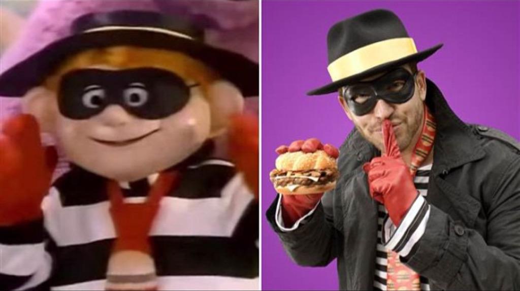 splurt's tweet photo. McDonalds saw my video of me dressed as the #bootyburglar and decided to bring the #hamburglar back!! http://t.co/YFcA8iRbVx