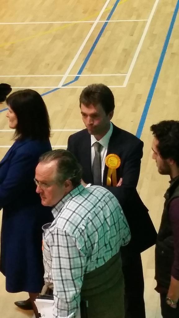 Incumbent Lib Dem MP for Carshalton &amp; Wallington <a href="/thomasbrake/">Tom Brake</a> has arrived #GE2015