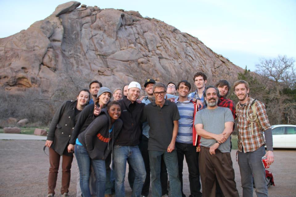 whyyoucollin's tweet photo. BTS pic with some of the cast and crew in Quartz Mountain where we filmed all the mountain scenes! #posthumanlive http://t.co/UZbAALHVMC