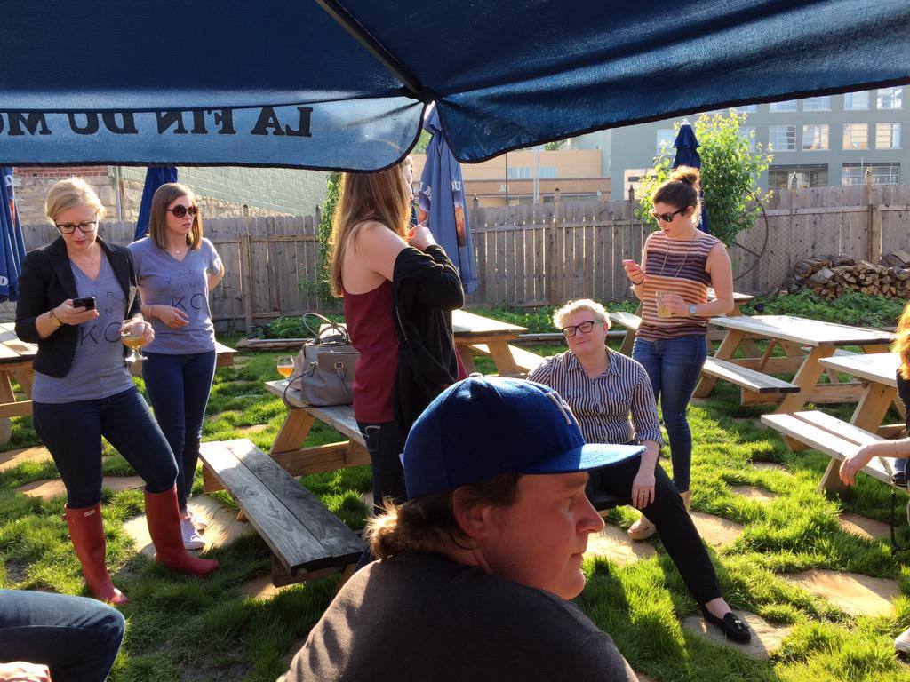 CTMASE's tweet image. That moment you realize your casual work happy hour is disguised as a millennial photo shoot. #30tweets #bsocial