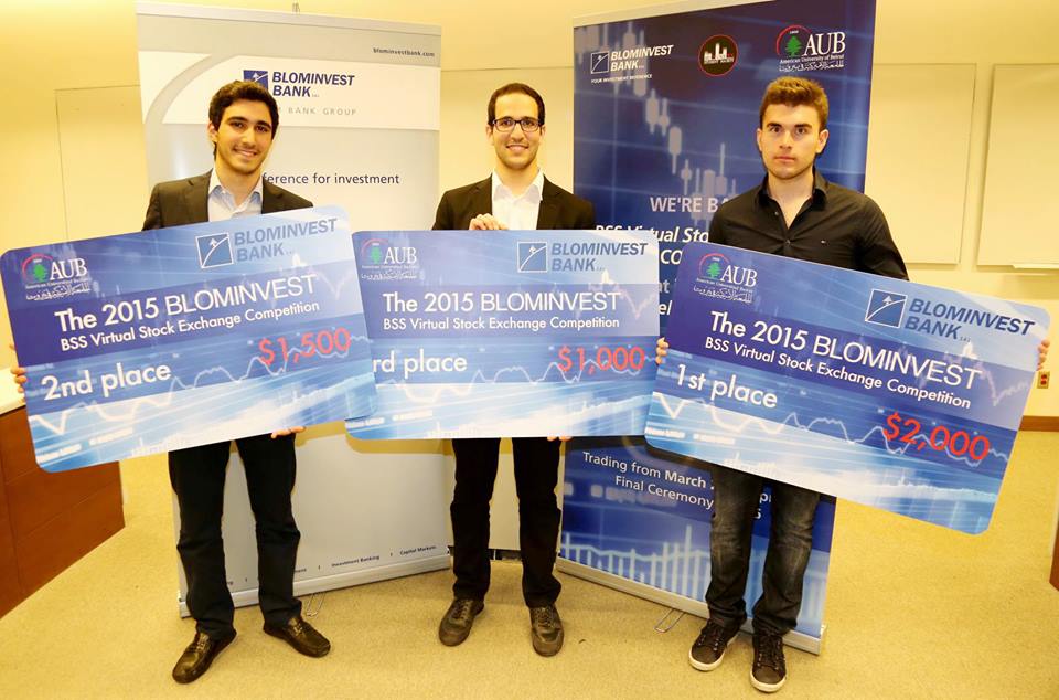 BLOMBANKLebanon's tweet image. Congrats to the winners in the  AUB #VirtualStockExchange competition organized by #BLOMINVEST on.fb.me/1F31j6O
