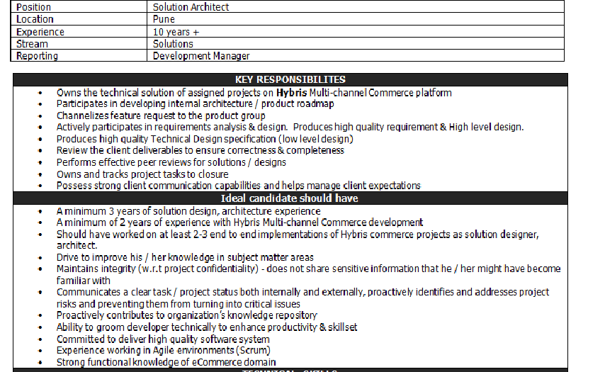 parulsharma23's tweet image. #SolutionArchitect #HybrisDeveloper #ITJobs 8-10 yrs Min 3 Yrs in Hybris, #hybriscertification.Mail 2 hrd@rangrut.com