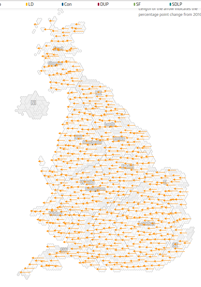 #LibDem's night in a map. gu.com/p/487e9 #GE2015
