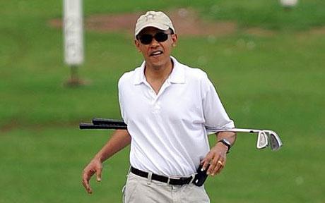 After ignoring NYPD cop's funeral, Obama goes golfing
