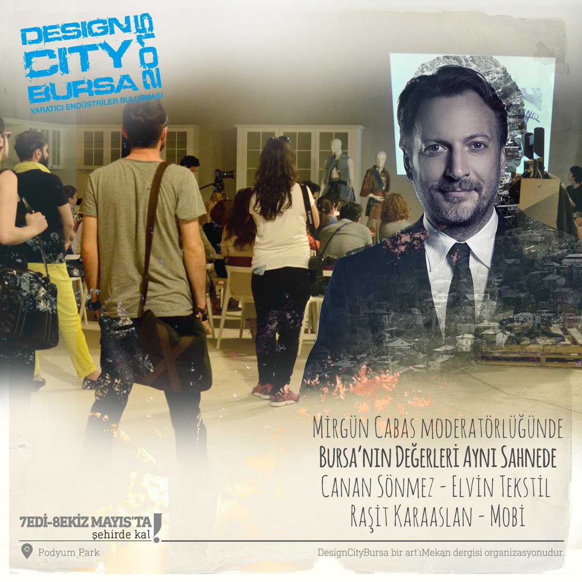 DesignCityBursa's tweet photo. Birazdan Bursa'nın değerleri Canan Sönmez ve
Raşit Karaaslan Mirgün Cabas moderatörlüğünde aynı sahnede... http://t.co/aFI5AkSqK0