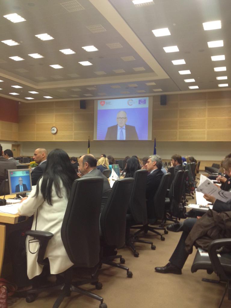 ManuRodaro's tweet photo. Video Message from Mr. Timmermans, 1. Vice-President of @EU_Commission 
#COE2015BE http://t.co/Wu1sKEEsfE