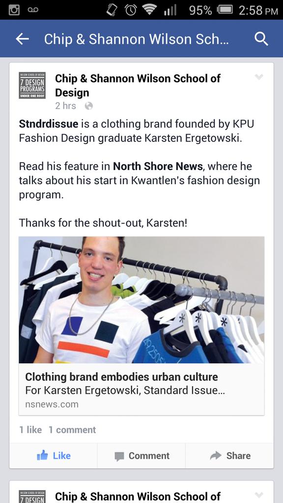 _STNDRDISSUE's tweet photo. Thanks to Chip &amp; Shannon Wilson School of Design for the shout outs! http://t.co/0Wk95g5R9J