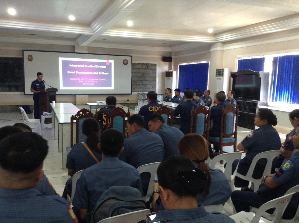 RCDS_PRO10's tweet photo. @pnppio @PNP_OTDCO PSSUPT AA TAYLAN JR, attended the integrated practical exercises panel prsntion of CIC CL 326-2015 http://t.co/41W0T117Ob