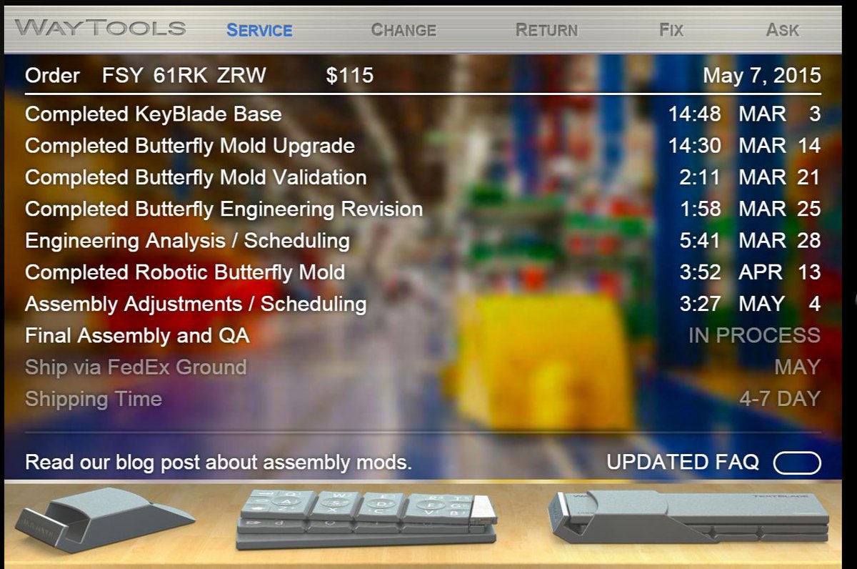 stephanie_cain's tweet image. So I&apos;ll procrastinate on bedtime by checking my @waytools order... *GASP* Look at how CLOSE it is!! #TextBlade