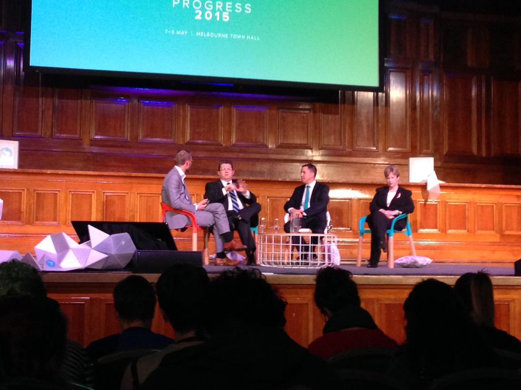 JennyRedstar's tweet photo. Christine Milne so clearly doesn't want to play in the political boys' club anymore! #Progress2015 http://t.co/rr85ao9CzV