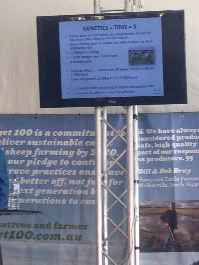 RozzieOReilly's tweet photo. Genetics = Time = $ @BeefAustralia @meatlivestock #beefgenetics #beef2015 http://t.co/Q2hQphn37f
